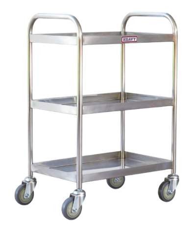 รถเข็นสแตนเลส 3 ชั้น แฮนด์ 2 ด้าน