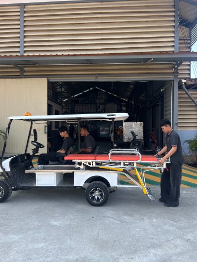 รถกอล์ฟทางการแพทย์ติดเตียงฉุกเฉิน