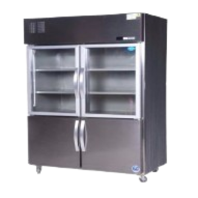 ตู้แช่สแตนเลส 4 ประตู 2 อุณหภูมิ ขนาด 45 คิว