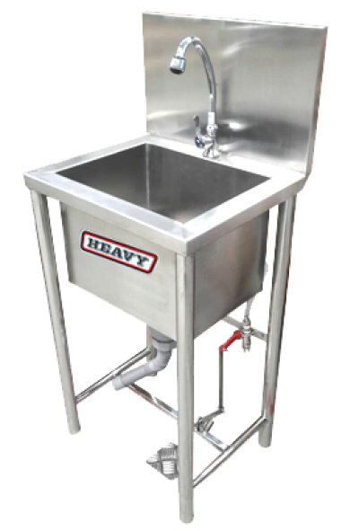 อ่างล้างมือ พร้อมขาตั้ง 1 หลุม พร้อมที่เหยียบ