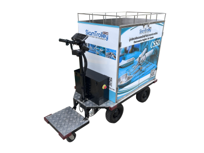 รถติดมอเตอร์ไฟฟ้า รุ่นยืนขับ พร้อมตู้สแตนเลส