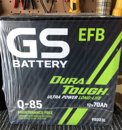 รองรับระบบสตาร์ท สต็อป แบตเตอรี่ GS Q85 ขนาด 70 แอมป์