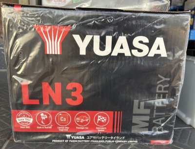ติดตั้ง Yuasa LN3 75แอมป์ Yuasa LN3