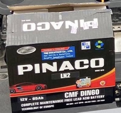 แบตเตอรึ่pinaco Ln2 Din65  ขั้วจมรุ่น แบตเตอรึ่pinaco Ln2 Din65  ขั้วจมรุ่น