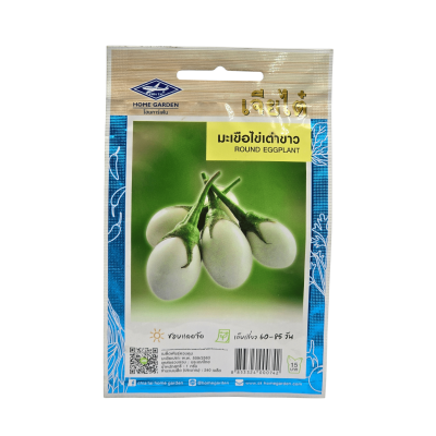 เมล็ดพันธุ์ มะเขือไข่เต่าขาว เจียไต๋ ขนาด1กรัม ประมาณ240เมล็ด