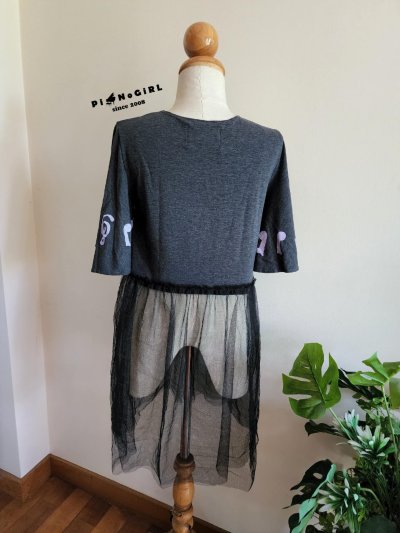 เสื้อยืด Music ต่อชายตาข่าย มี 2 สี