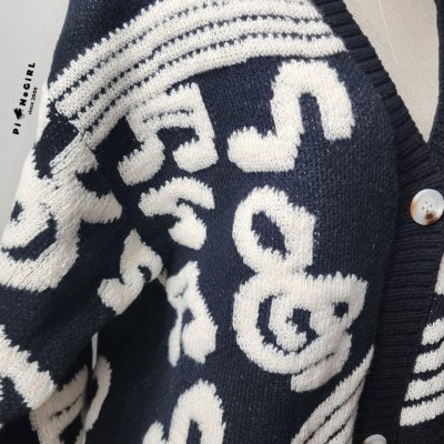 เสื้อ Cardigan ไหมพรม ลายตัวโน้ต