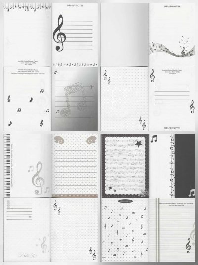 Mini Music Note Notebook