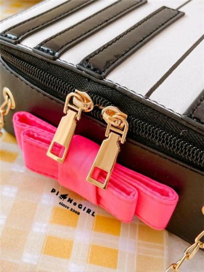 *Defect Sale สินค้ามีตำหนิเล็กน้อย ลดราคาพิเศษ* กระเป๋าเปียโนโบว์ชมพู น่ารักมากกกก