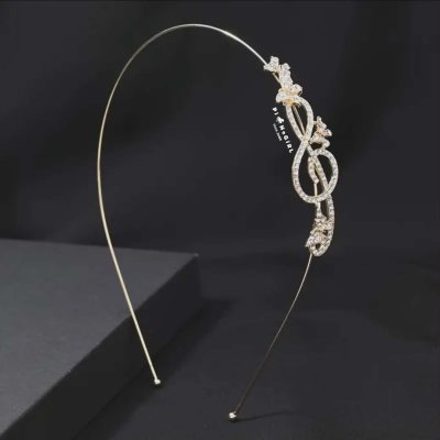 Treble Clef Headband with Rhinestone Accents