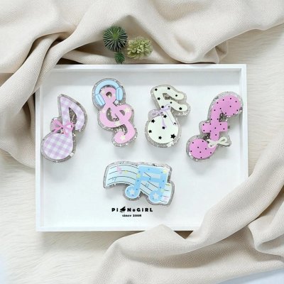 Pastel Music Note Hair Clip