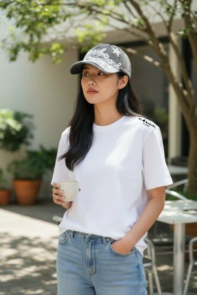 Music Note Lace Trim Cap