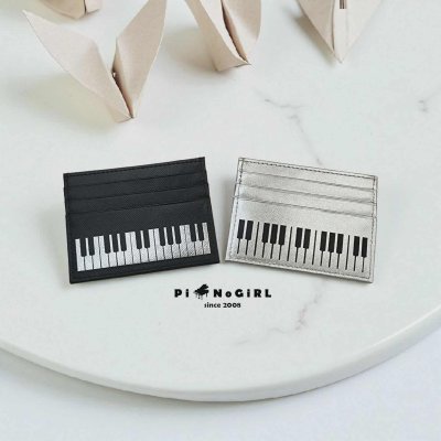 Card Holder กระเป๋าใส่บัตรหนังแท้ลายเปียโน มี 2 สี