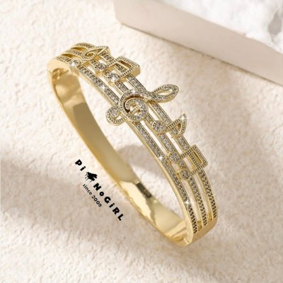 Crystal Music Note Bracelet