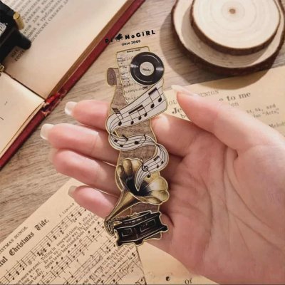 Metal Bookmark with Music Design