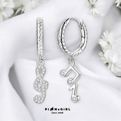 Sterling Silver Music Note Earrings