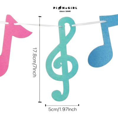 Velvet Music Note Decoration Set