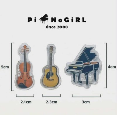 Musical Instrument Paper Clips – Available in 3 Designs