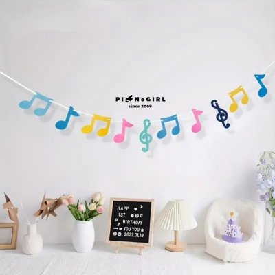 Velvet Music Note Decoration Set