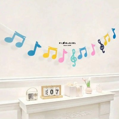 Velvet Music Note Decoration Set