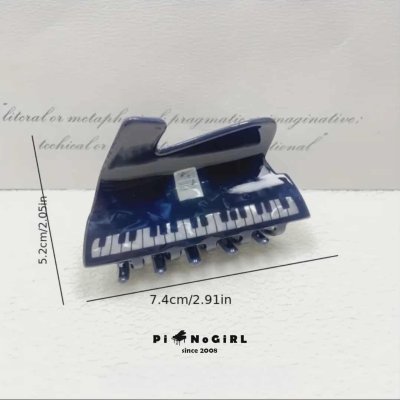 กิ๊บหนีบผมทรงแกรนด์เปียโนสีน้ำเงินอมเขียว น่ารักมากกก