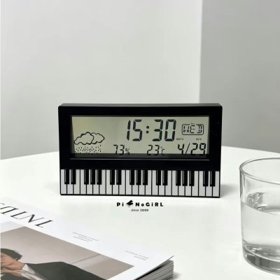 Piano LED Desk Clock