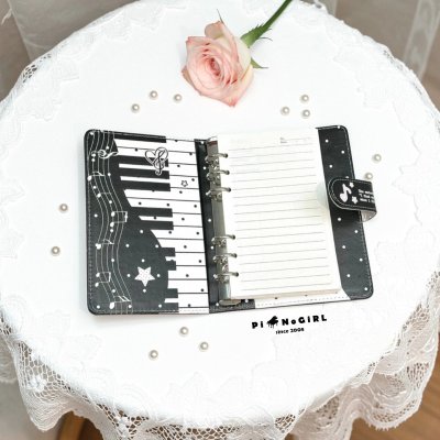สมุดไดอารี่ลายเปียโน ขนาด A6 น่ารักมากกกก