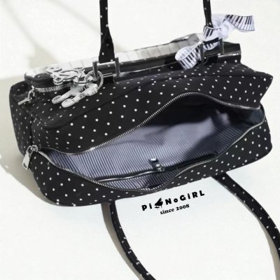 Piano-Themed Shoulder Bag with Adorable Details