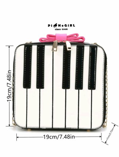 *Defect Sale สินค้ามีตำหนิเล็กน้อย ลดราคาพิเศษ* กระเป๋าเปียโนโบว์ชมพู น่ารักมากกกก