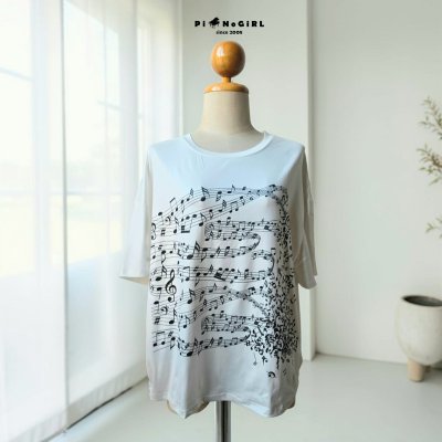 Oversized Music Note T-Shirt