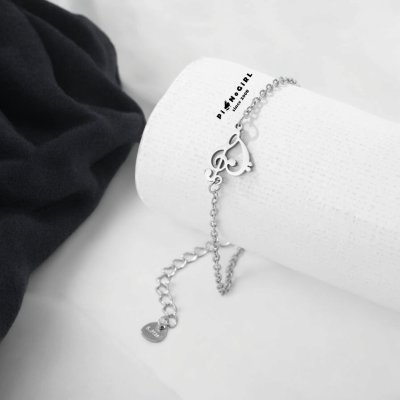 Treble Clef and Bass Clef Bracelet