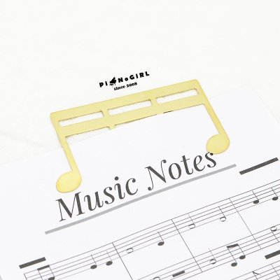 Gold Music Note Paper Clip