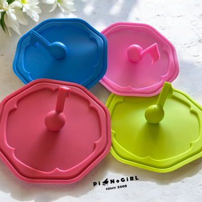 ฝาซิลิโคนปิดแก้วน้ำรูปตัวโน้ต มี 4 สี