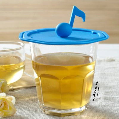 ฝาซิลิโคนปิดแก้วน้ำรูปตัวโน้ต มี 4 สี