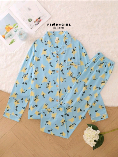ชุดนอนลายตัวโน้ตสีสันสดใส มี 3 size
