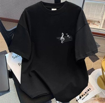 เสื้อยืดลายโน้ตเพลง ลายน่ารักมากกก มี 3 สี