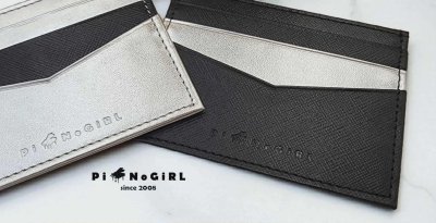 Card Holder กระเป๋าใส่บัตรหนังแท้ลายเปียโน มี 2 สี