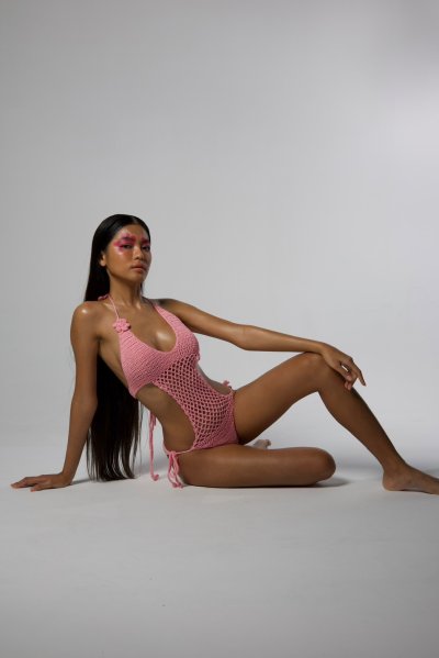 IDK PINKLADIES HANDCRAFT CROCHET ONEPIECE SET