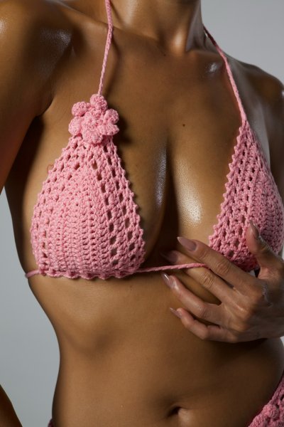 IDK PINKLADIES HANDCRAFT CROCHET BIKINI SET