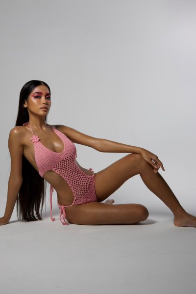 IDK PINKLADIES HANDCRAFT CROCHET ONEPIECE SET