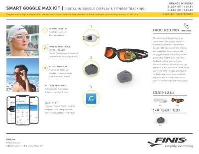 SMART GOGGLE MAX KIT - ORANGE MIRROR/BLACK - CLEAR