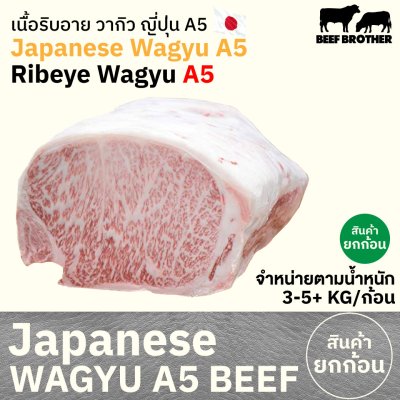 เนื้อสันแหลม ริบอาย A5 (Japanese A5 Wagyu Ribeye) リブロース (Ribu Rosu)