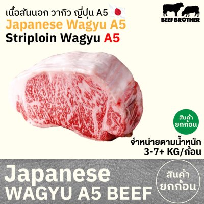 เนื้อสันนอก A5 (Japanese A5 Wagyu Striploin) サーロイン (Saaroin)