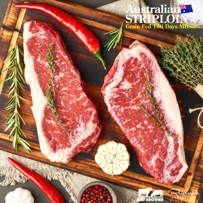 สเต๊กสันนอก ออสเตรเลีย ขุน 150 วัน 250 กรัม (Riverina) (Australia GF 150 Days Striploin 250 g.)