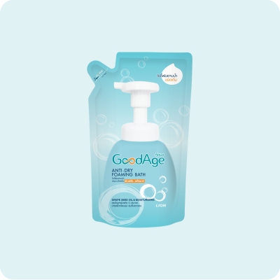 กู๊ดเอจ แอนติดราย โฟมมิ่งบาธ 430มล. (ชนิดถุงเติม) กู๊ดเอจ แอนติดราย โฟมมิ่งบาธ 430มล. (ชนิดถุงเติม)