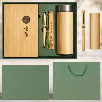 สมุดบันทึกไม้ชุดสูทหรูหราเบาๆกล่องของขวัญสมุดบันทึกธุรกิจ a5