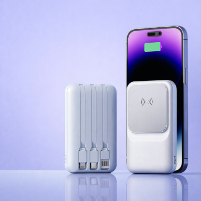 พาวเวอร์แบงค์ไร้สายแบบแม่เหล็ก ความจุ 10000mAh