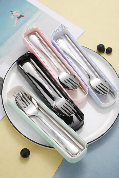 ชุดกล่องช้อน (ข้อน+ส้อม+ตะเกียบ)