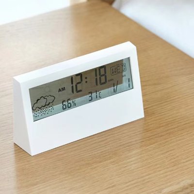 นาฬิกาปลุกอิเล็กทรอนิกส์มัลติฟังก์ชั่นหน้าจอ LCD ใสขนาดใหญ่