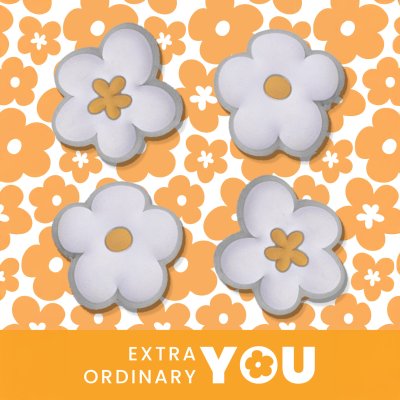 ตัวติดรองเท้า JIBBITZ FLOWER WHITE